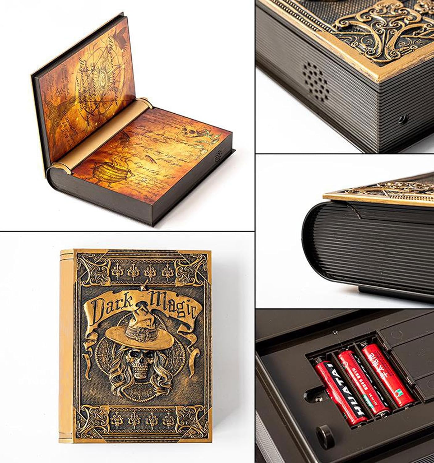Halloween Decorations Spell Book with Sound and Light