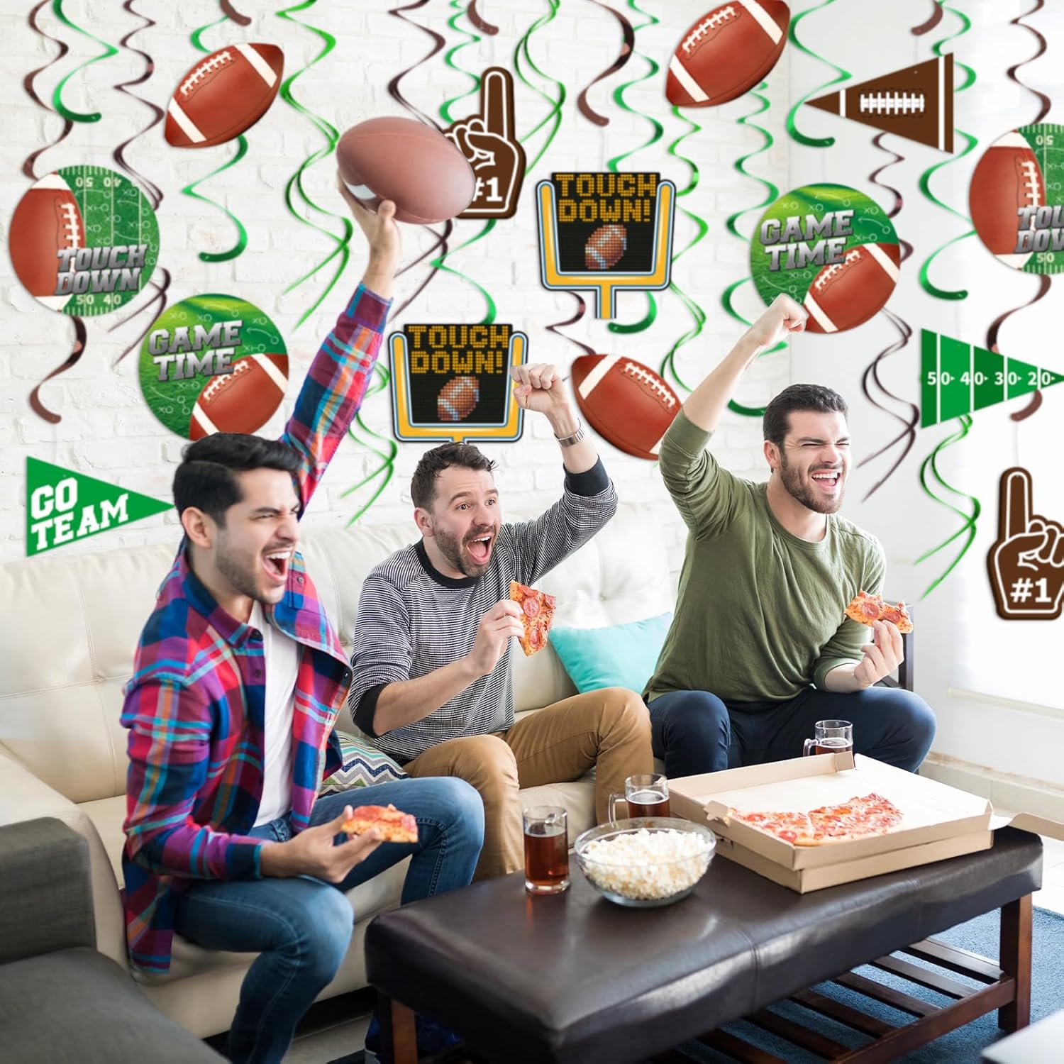 30 Piece Football Streamer Party Decorations