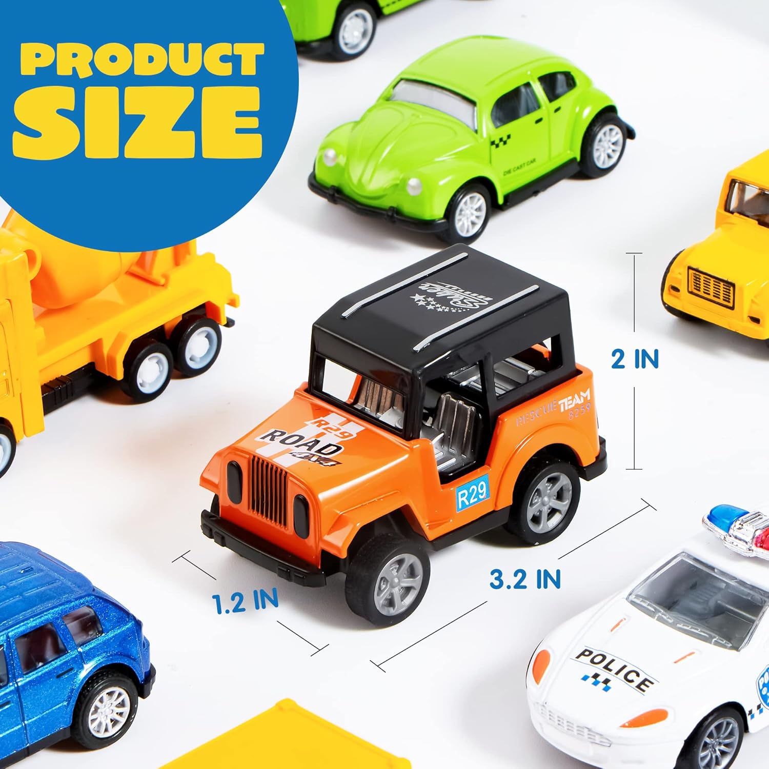 JOYIN 20PCS Die Cast Pull Back Cars Toy Set