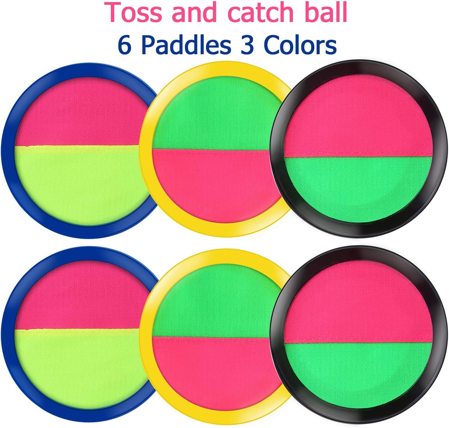 Aneco Toss and Catch Paddle Game Set with Storage Bag