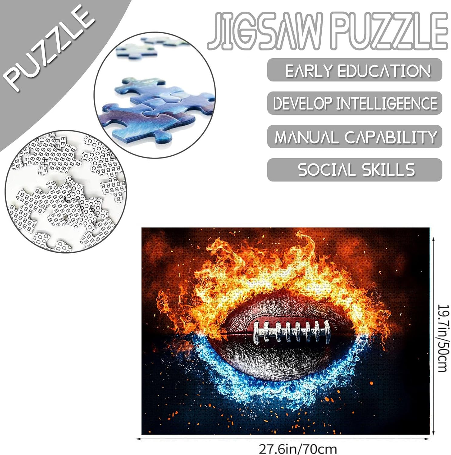 Tucocoo 1000 Piece Jigsaw Puzzle American Football Art