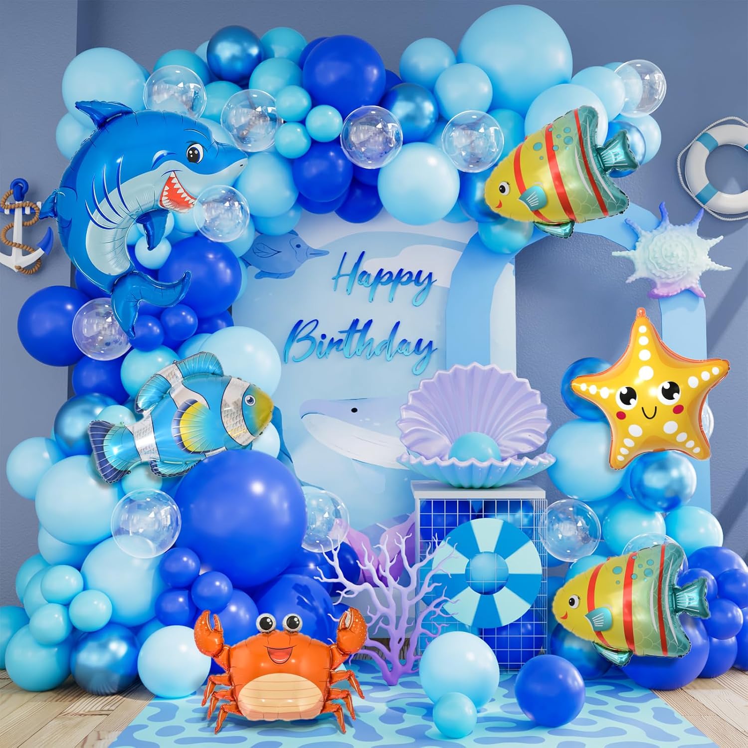 Under the Sea Balloon Arch Garland Kit 147pcs