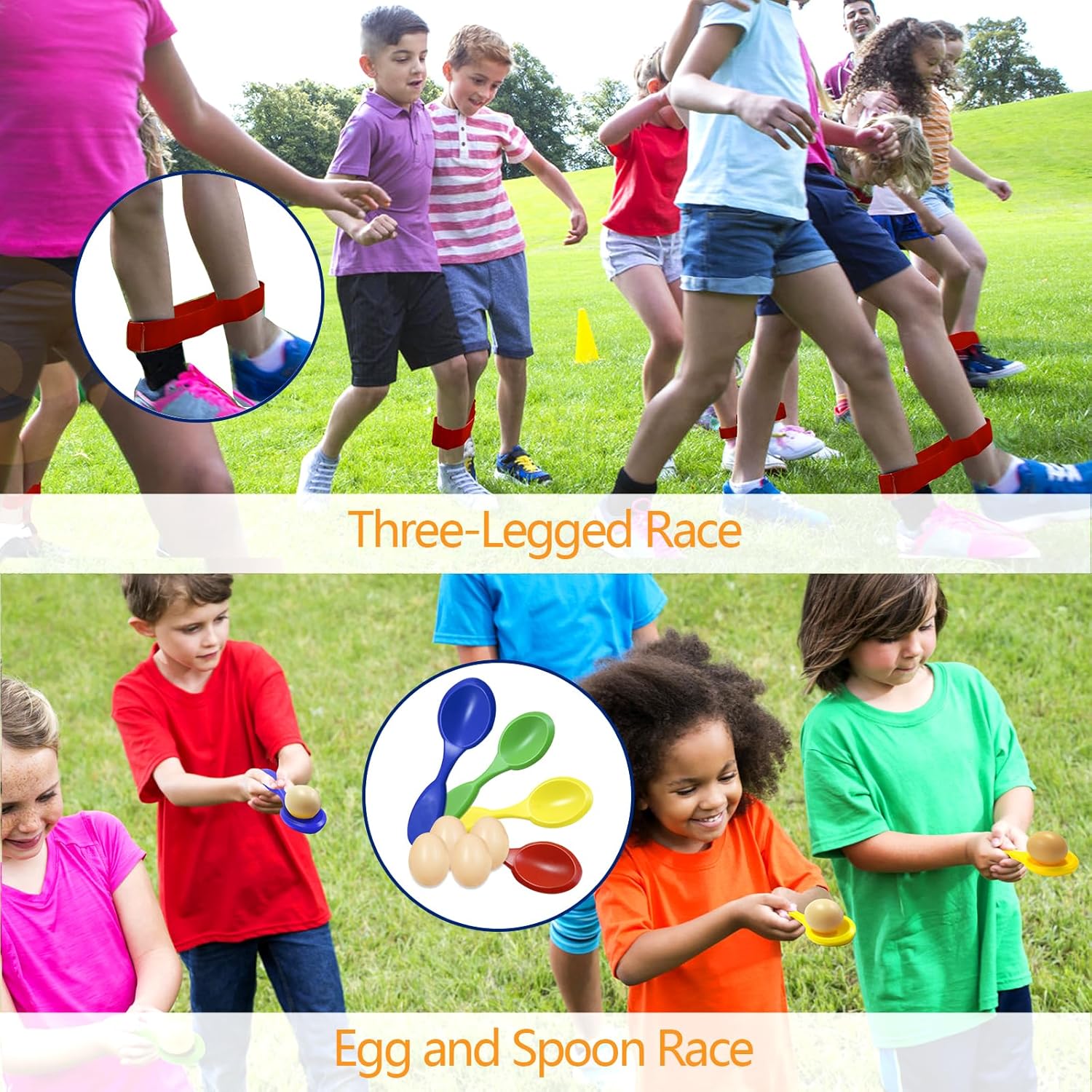Potato Sack Race Bags - 32PCS Outdoor Games Set for Adults Kids