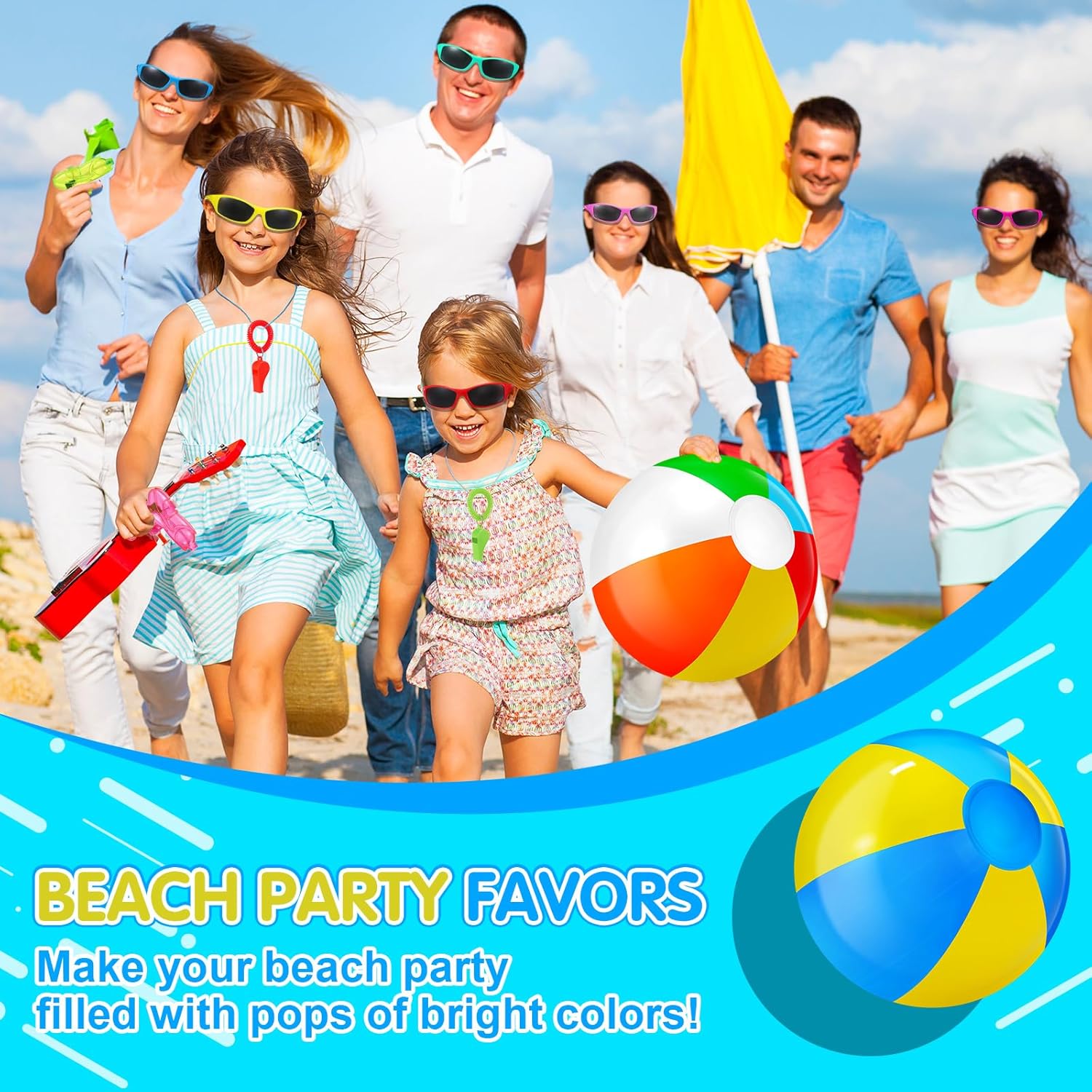 60 Pcs Summer Pool Party Favors for Kids