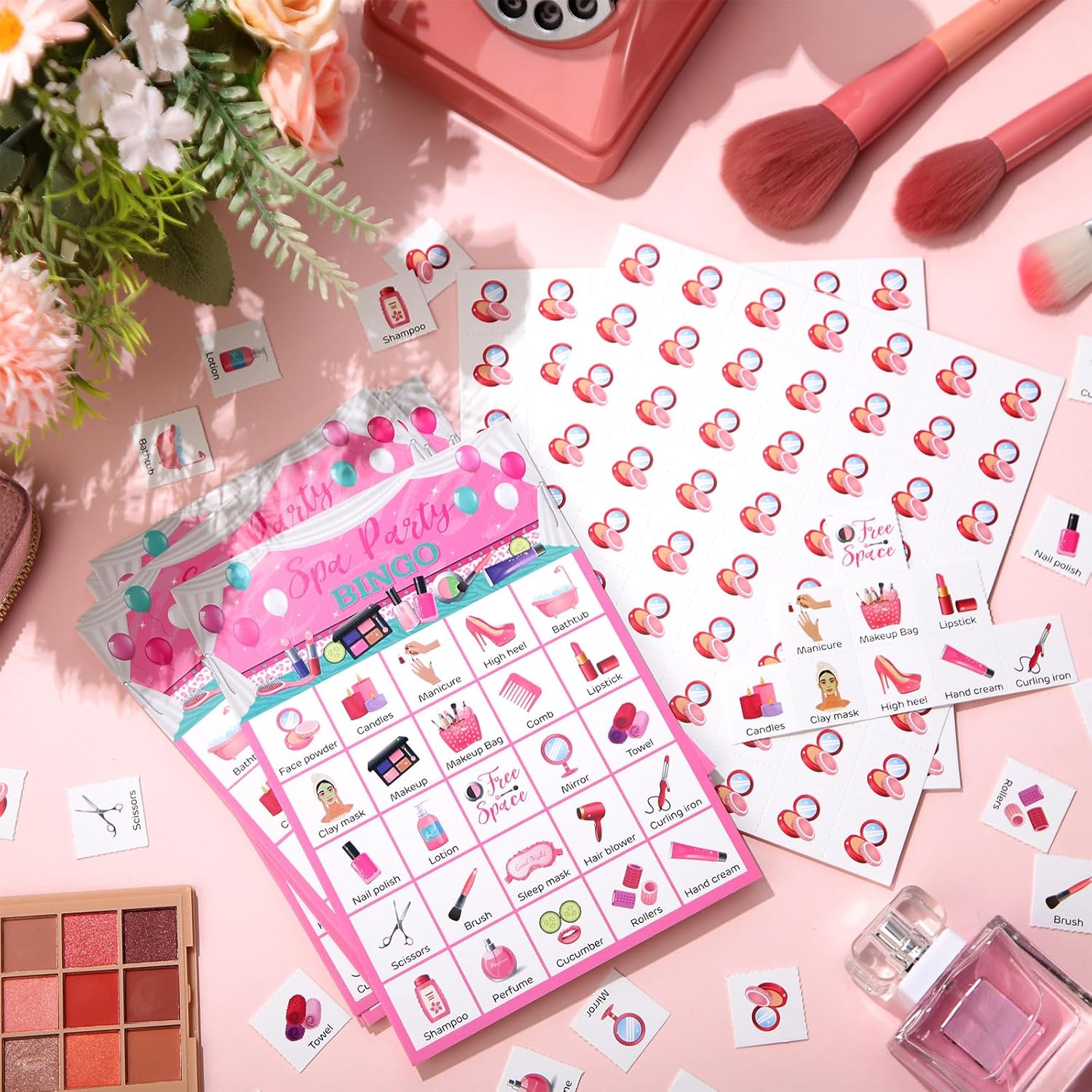 Liliful 35 Pcs Spa Party Bingo Set for 24 Players