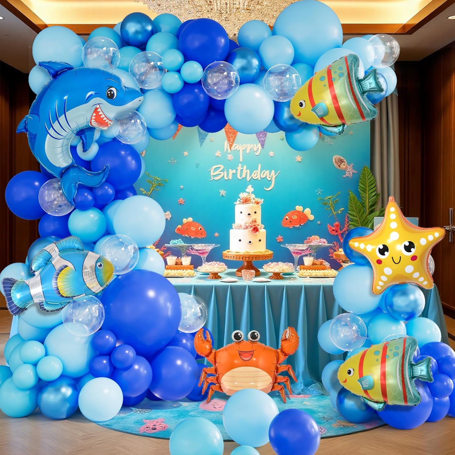 Under the Sea Balloon Arch Garland Kit 147pcs