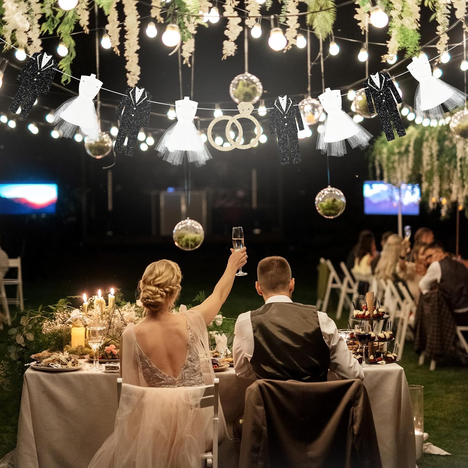 Tedercle Wedding Dress Garland Banner Set
