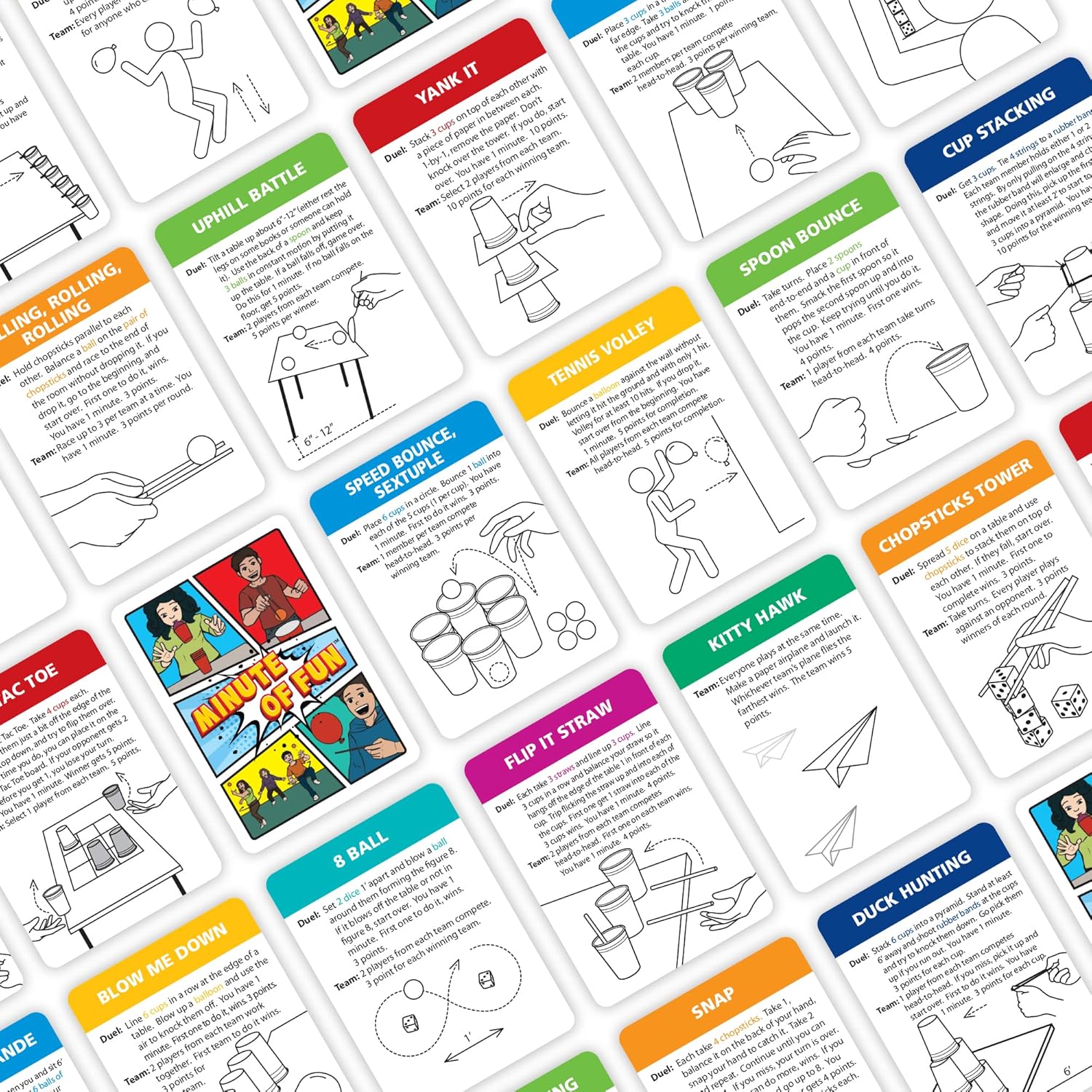 Funwares Minute of Fun Game - 237 Challenges for All Ages