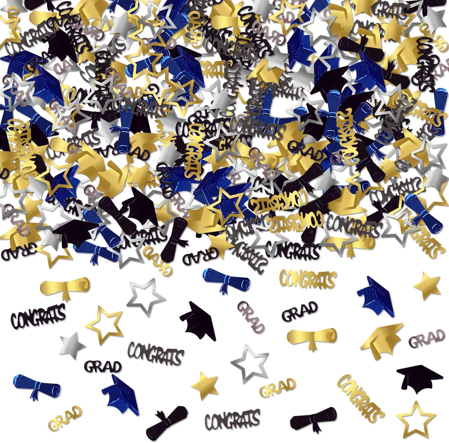 KatchOn 2025 Graduation Confetti Blue and Gold