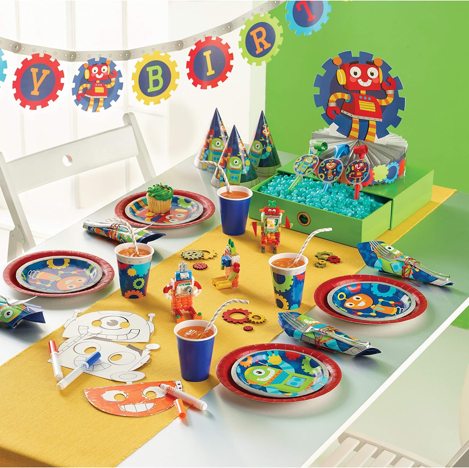 Creative Converting 332226 Robot Centerpiece Decor