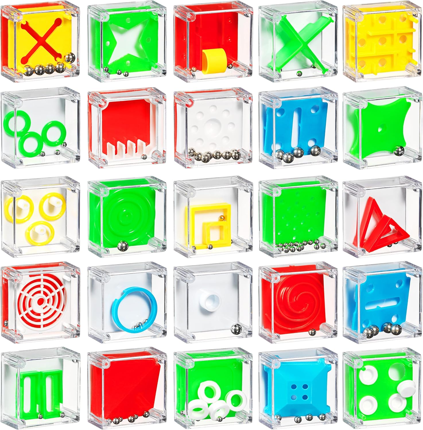 Bedwina Mini Cube Puzzle Box Set - 24 pcs Balance IQ Toy