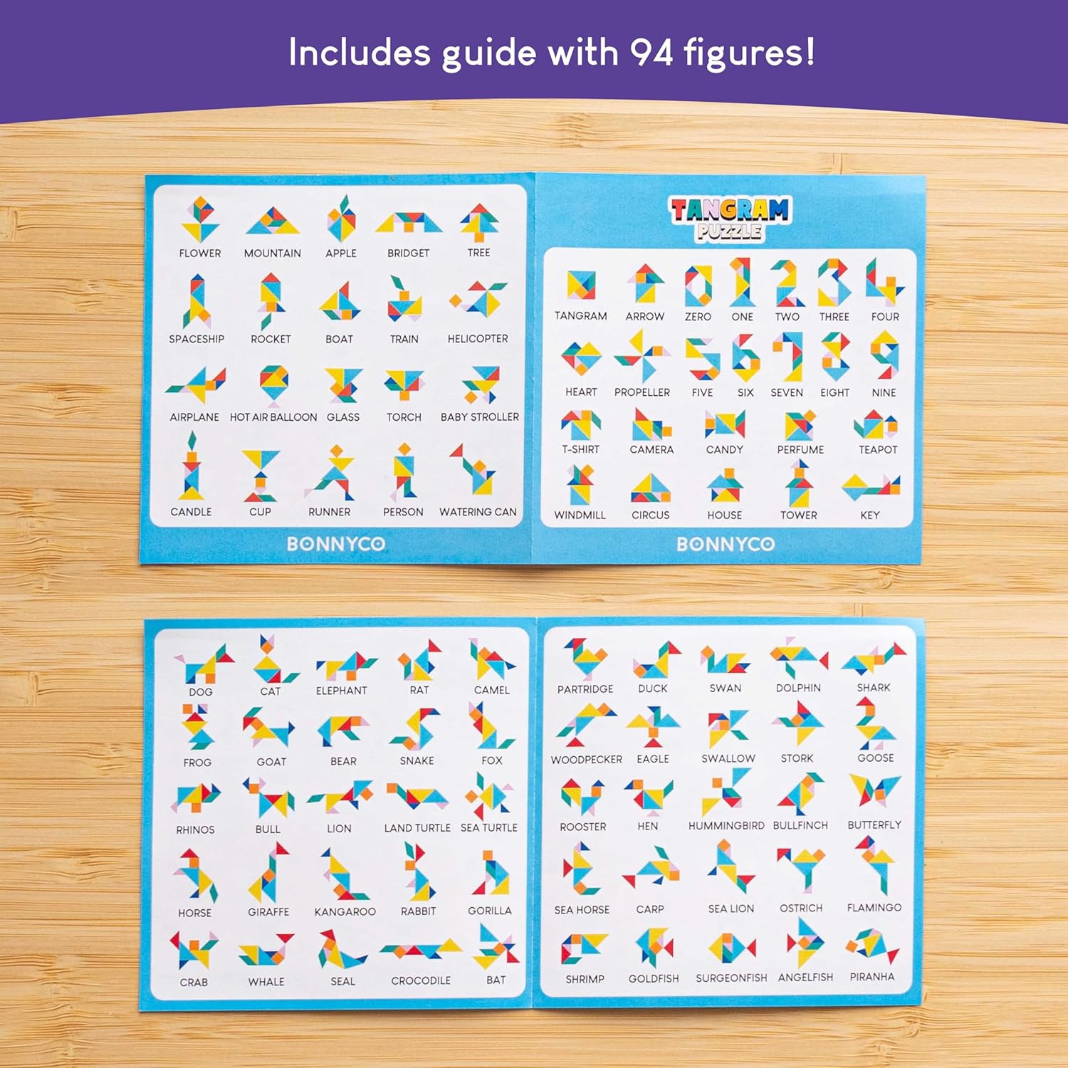 Tangram Puzzle Wooden Set 30 Kids Party Favors