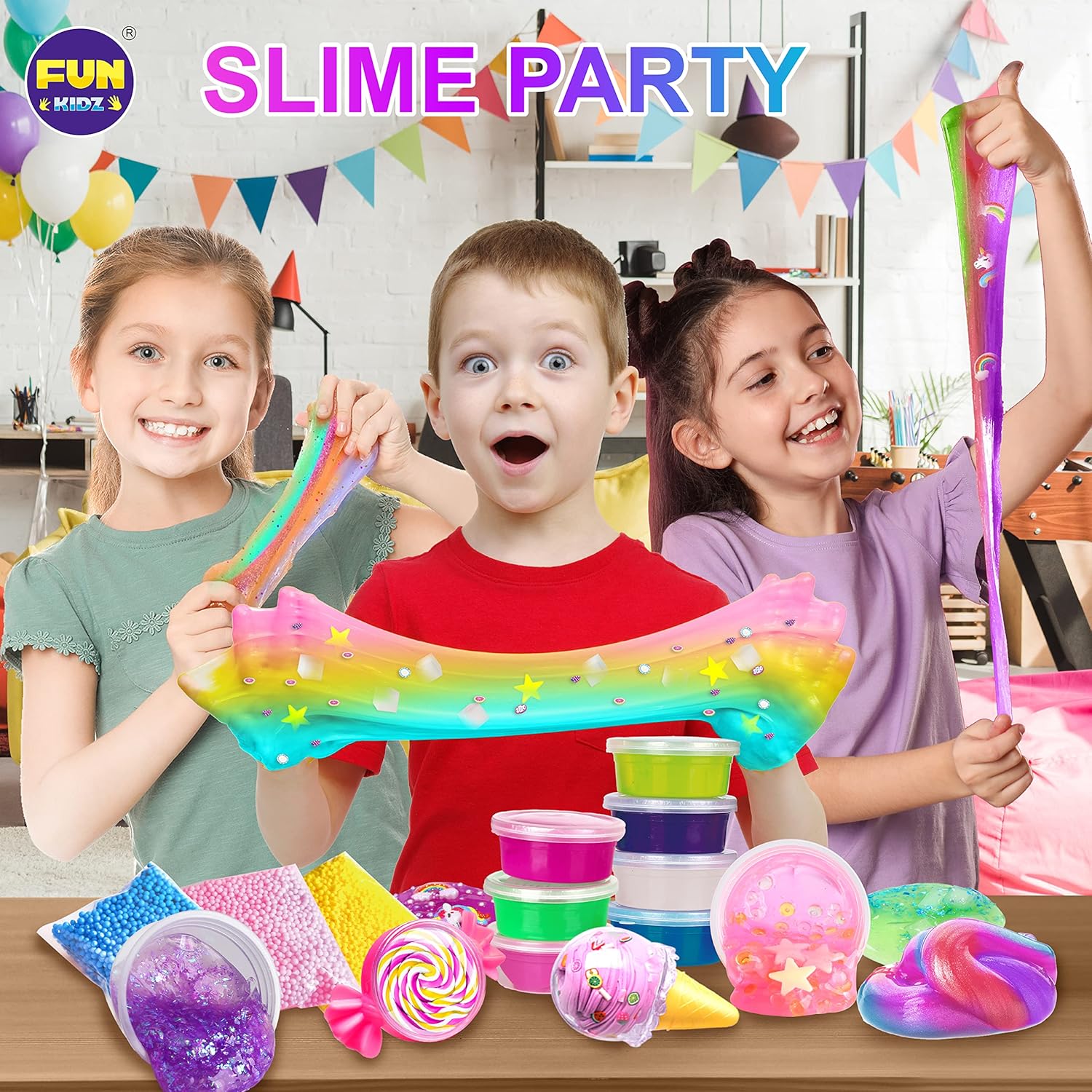 FunKidz 33 Cups Jumbo Slime Kit for Kids