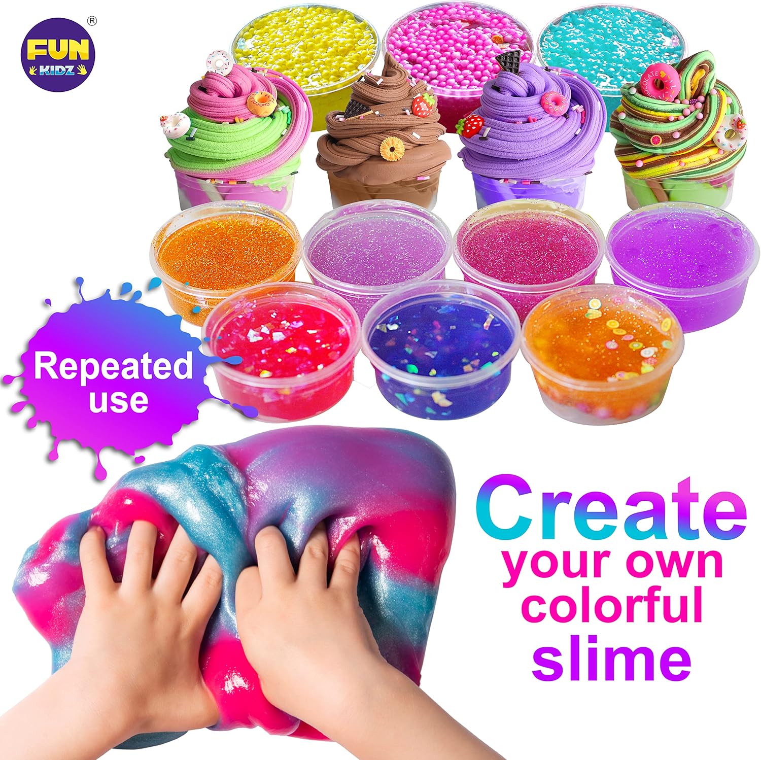 FunKidz 33 Cups Jumbo Slime Kit for Kids