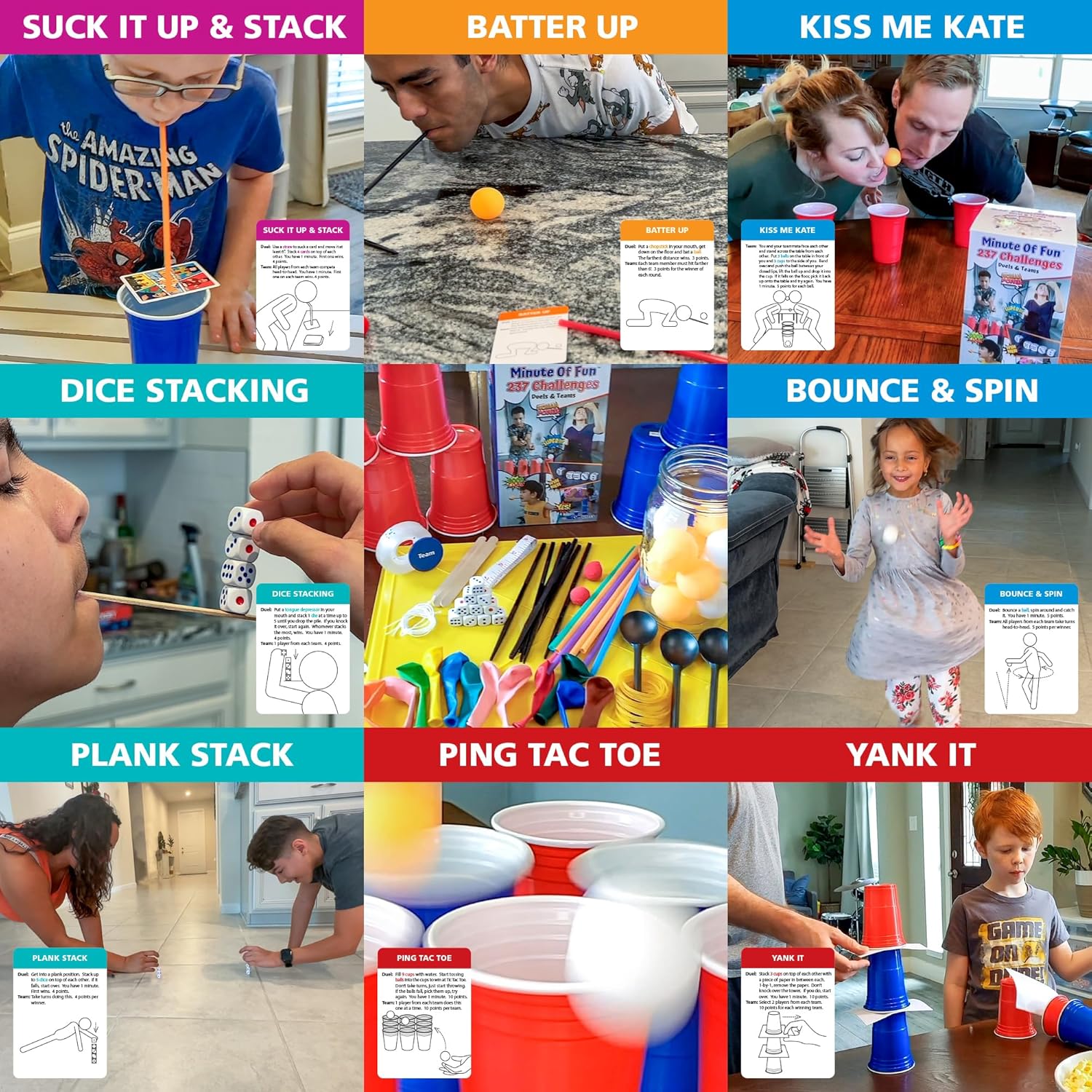 Funwares Minute of Fun Game - 237 Challenges for All Ages