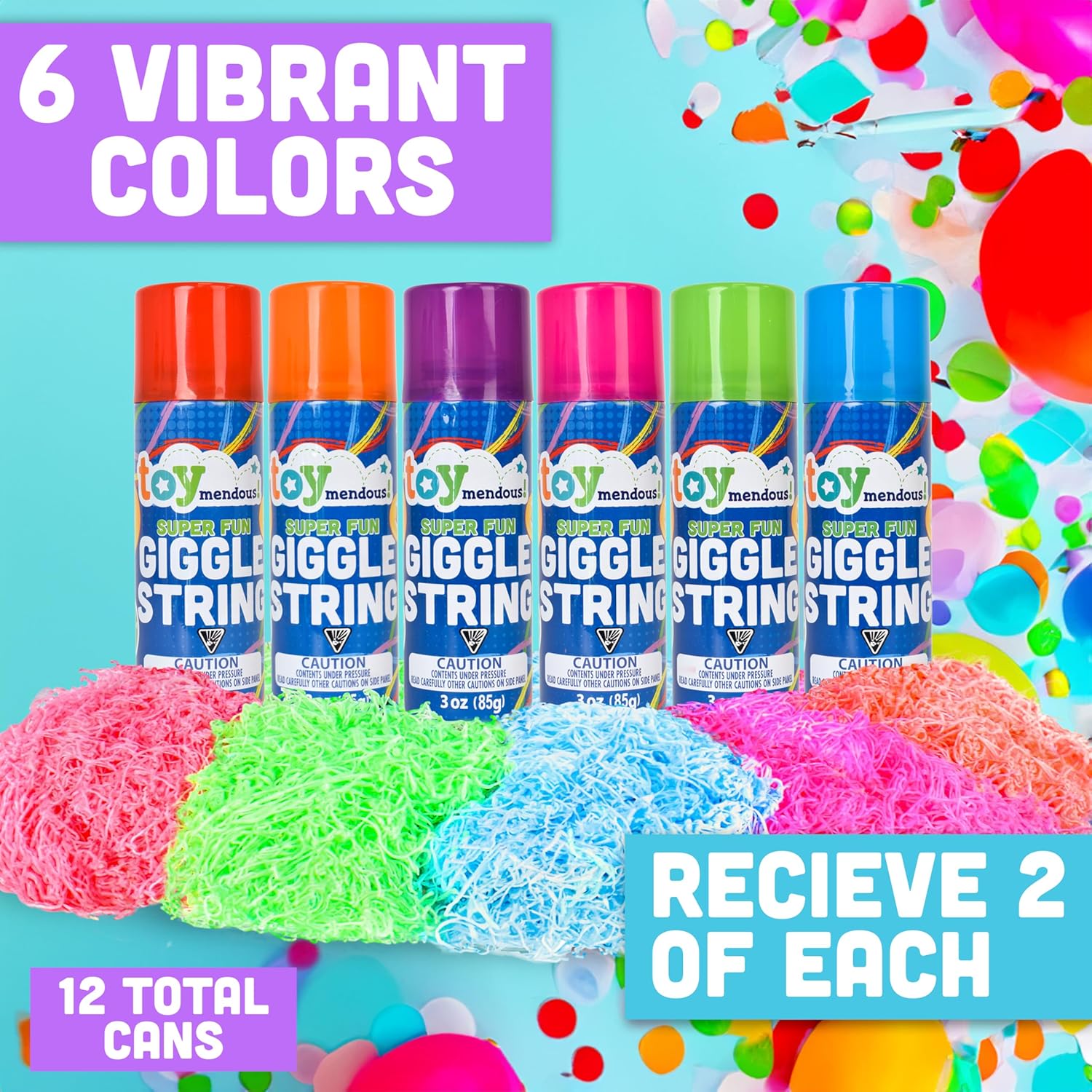 Sunny Days Entertainment Giggle String Party Pack 12 Pack 3 Oz