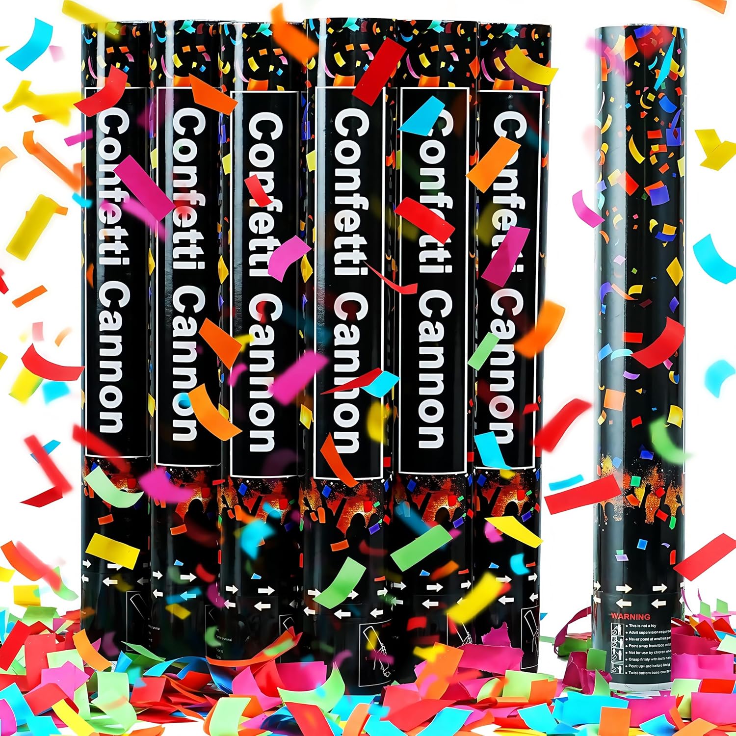 OceanWings 16in Biodegradable Confetti Poppers 6Pack