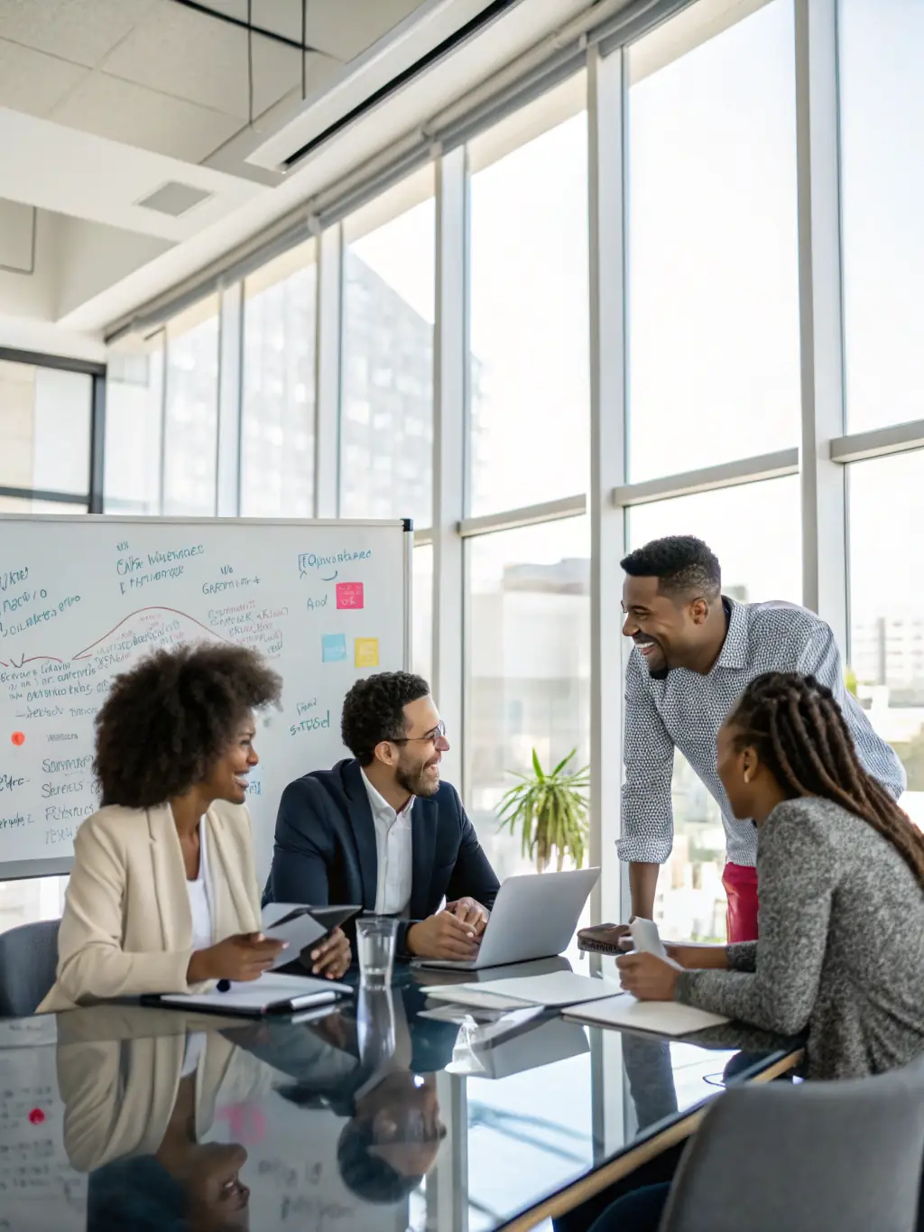 A team of consultants analyzing data and identifying key insights to drive business decisions.